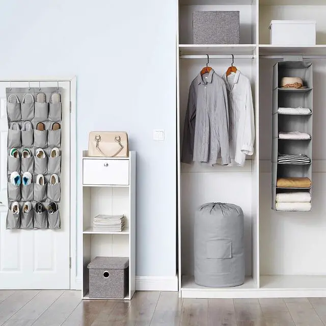 Alt view image 2 of 5 - TUSK 3-Piece Closet Pack - Gray (Over Door Shoe Version)