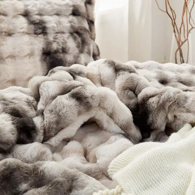 Alt view image 4 of 4 - Snowball Double Chunky Bunny - Coma Inducer® Oversized King Comforter Set - Messy Storm Gray