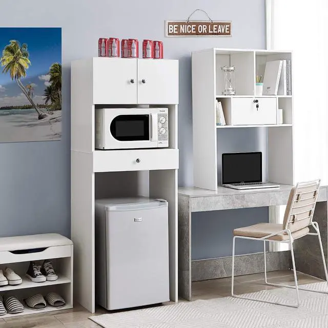 Alt view image 5 of 5 - Yak About It Locking Safe Bookshelf - Desktop - White