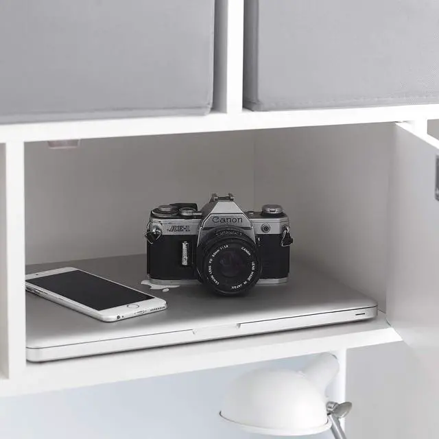 Alt view image 4 of 5 - Yak About It Locking Safe Bookshelf - Desktop - White