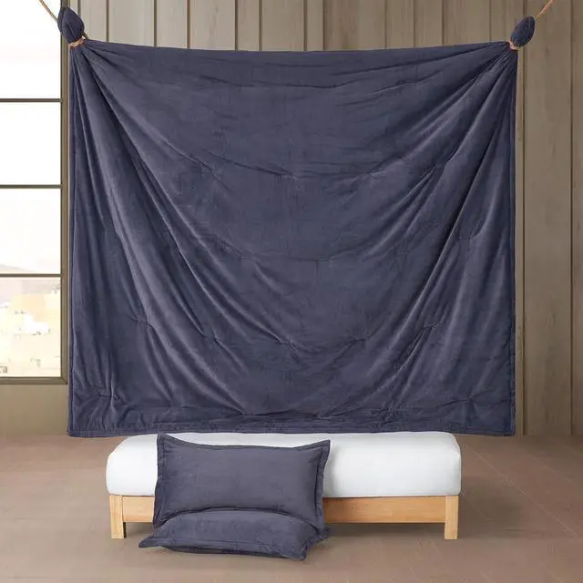 Alt view image 6 of 6 - Softer Than Soft Coma Inducer® Twin Oversized Comforter Set, Indigo Black | Experience Coma Worthy Sleep with Premium Double Plush Extra Large Bedding