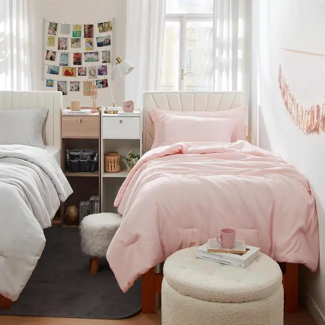 Alt view image 2 of 5 - Dorm Haul® Cozy College Comforter Set - Twin XL Bedding - Heavenly Pink