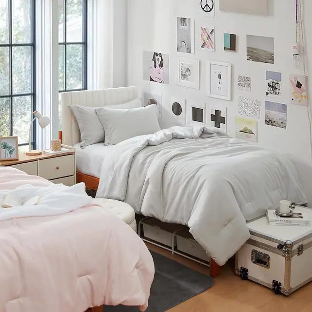 Alt view image 2 of 5 - Dorm Haul® Cozy College Comforter Set - Twin XL Bedding - Antarctica Gray