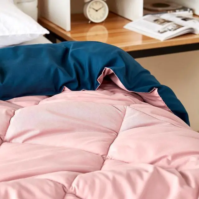 Main image of Silver Pink/Nightfall Navy Reversible Twin XL Comforter