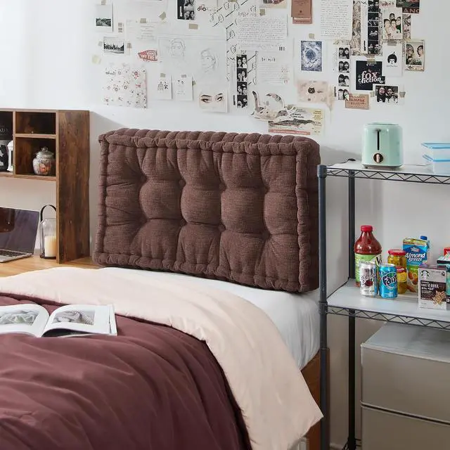Alt view image 2 of 4 - Rainha - Ultra Thick Tufted College Headboard - Dark Brown