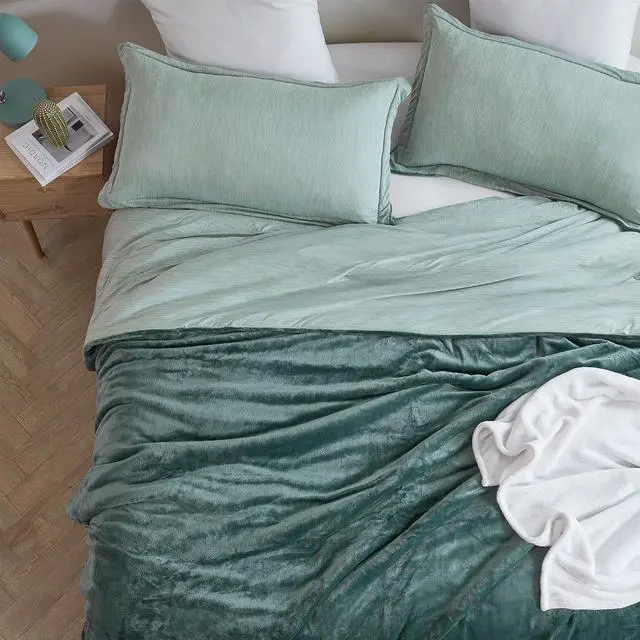 Alt view image 3 of 4 - Some Like it Hot - Some Like it Cold - Coma Inducer® Oversized Queen Comforter Set - Refreshing Green