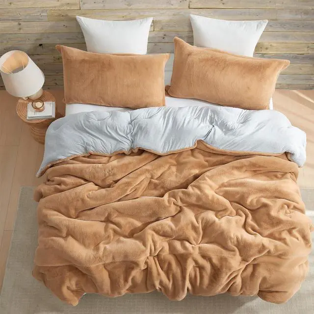 Alt view image 2 of 7 - Chunky Sweater - Coma Inducer® Queen Oversized Comforter Set - Copper Taupe | Experience Coma Worthy Sleep with Cozy Plush Extra Large Bedding