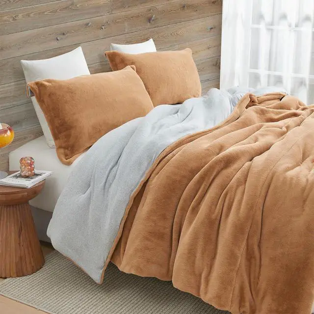 Alt view image 3 of 7 - Chunky Sweater - Coma Inducer® Queen Oversized Comforter Set - Copper Taupe | Experience Coma Worthy Sleep with Cozy Plush Extra Large Bedding