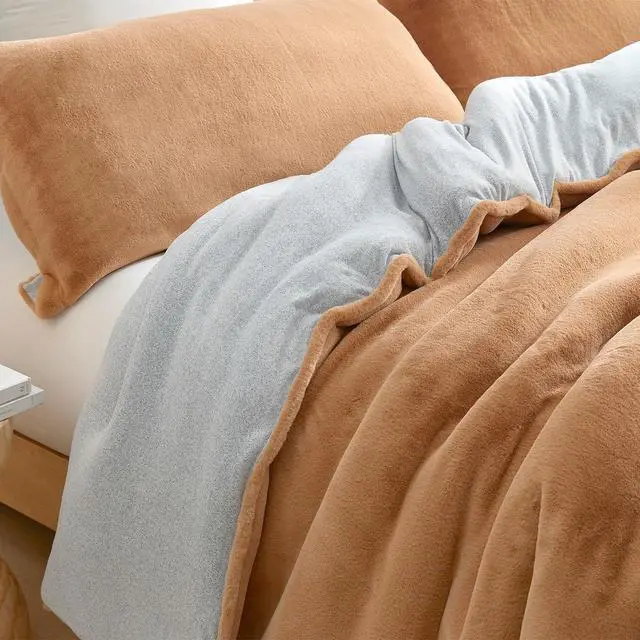 Alt view image 4 of 7 - Chunky Sweater - Coma Inducer® Queen Oversized Comforter Set - Copper Taupe | Experience Coma Worthy Sleep with Cozy Plush Extra Large Bedding