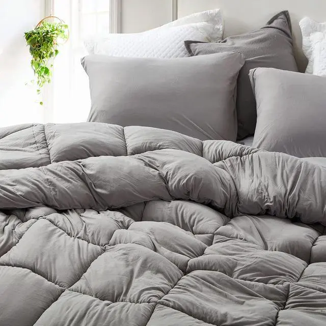 Alt view image 2 of 4 - Summertime - Coma Inducer® Oversized Queen Comforter - Morning Gray