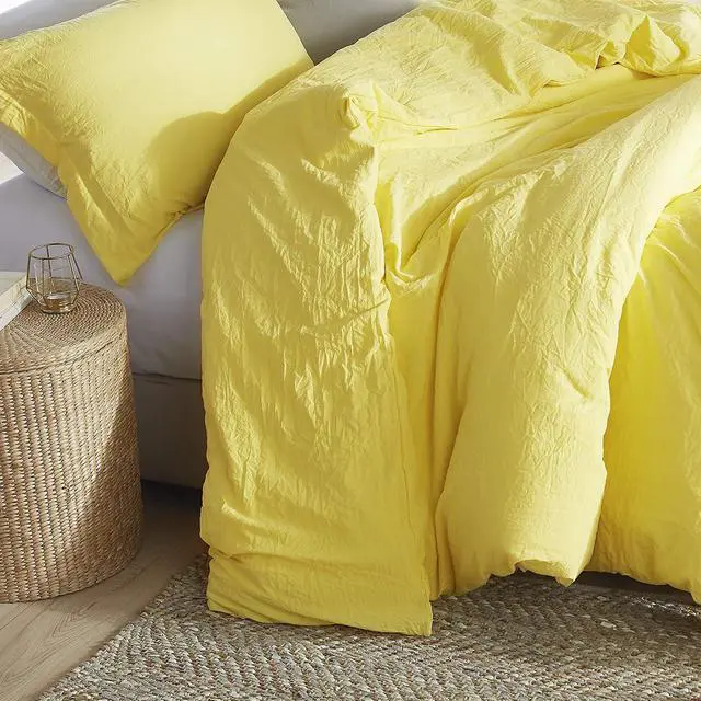 Alt view image 3 of 4 - Duvet Cover - Natural Loft King - Limelight Yellow