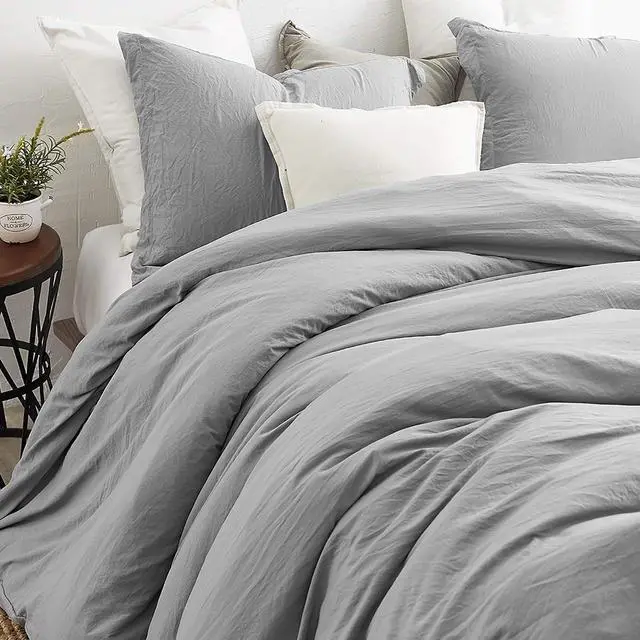 Alt view image 3 of 4 - Duvet Cover - Natural Loft King - Alloy
