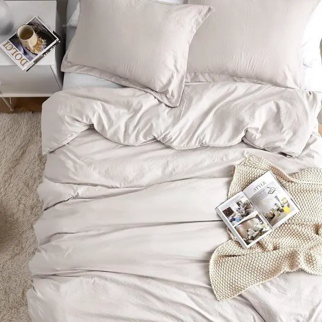 Alt view image 2 of 4 - Duvet Cover - Natural Loft King - Stone Taupe