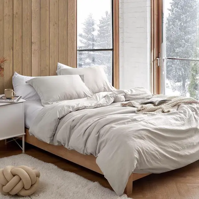 Alt view image 3 of 4 - Duvet Cover - Natural Loft King - Stone Taupe
