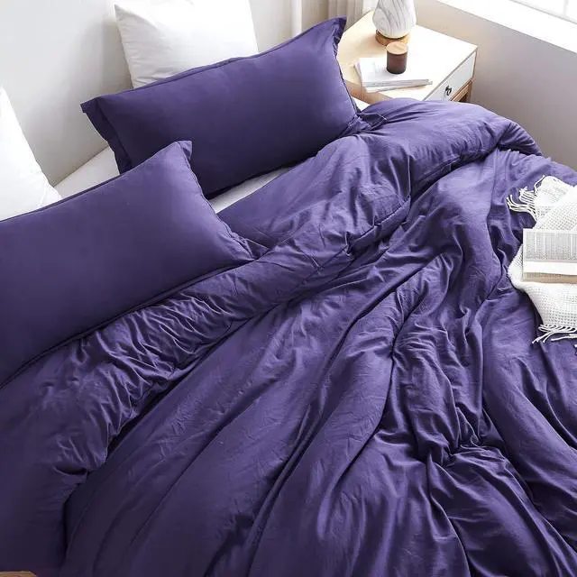 Alt view image 2 of 3 - Duvet Cover - Natural Loft King - Purple Reign
