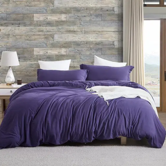 Alt view image 3 of 3 - Duvet Cover - Natural Loft King - Purple Reign
