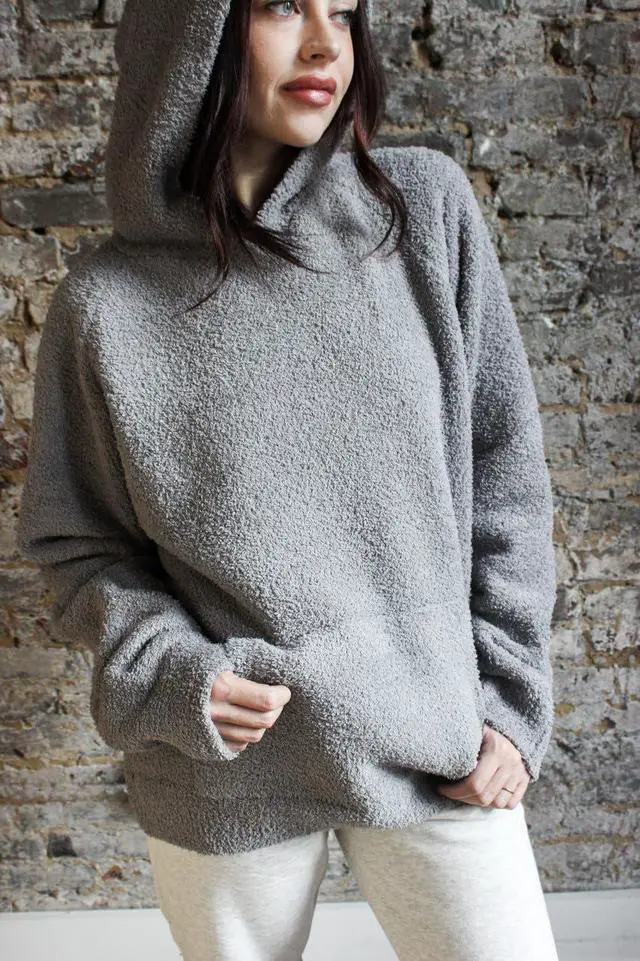 Alt view image 7 of 7 - Coma Inducer Oversized Hoodie - Cozy to the Est - Gray - Large/Extra Large