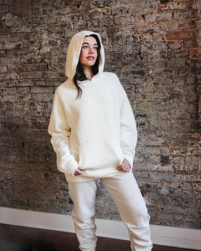 Alt view image 7 of 7 - Coma Inducer Oversized Hoodie - Cozy to the Est - White - Large/Extra Large