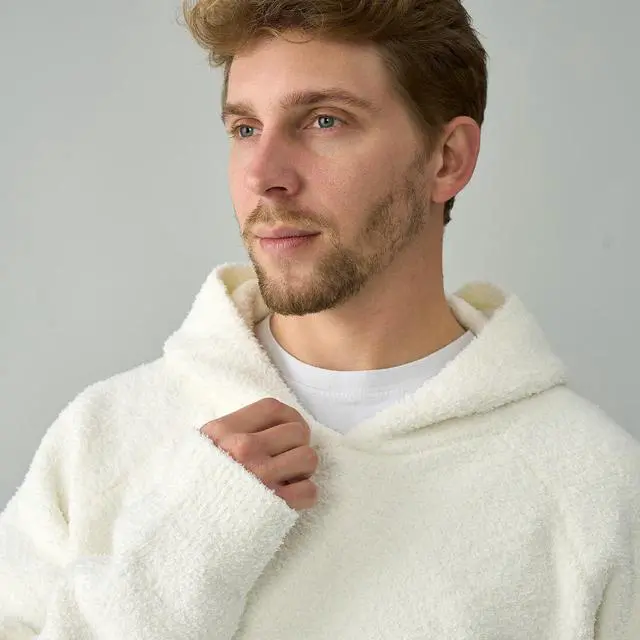 Alt view image 7 of 7 - Coma Inducer Men's Hoodie - Cozy to the Est - White - Small/Medium