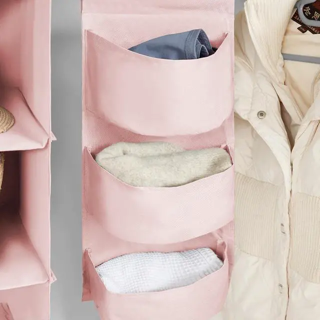 Alt view image 2 of 7 - TUSK® 3-Piece College Closet Set - Rose Quartz (Hanging Shelves Version)