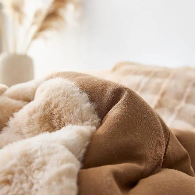 Alt view image 4 of 4 - Coma Inducer Chunky Bunny Spotty Yoga Oversized King Comforter - White Tan