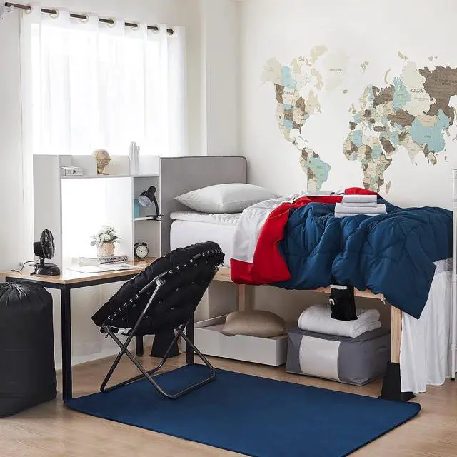 Alt view image 2 of 2 - Nightfall Navy/Cherry Red Reversible Comforter - Twin XL Bedding