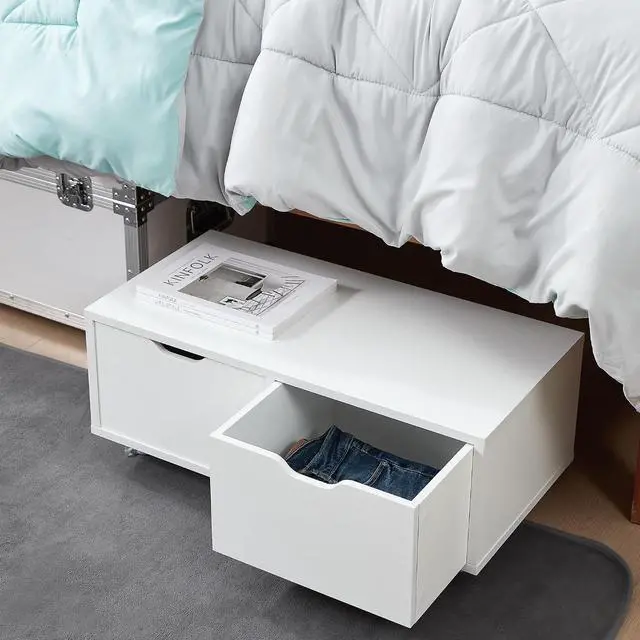 Main image of Yak About It® Underbed Rolling Drawers - White