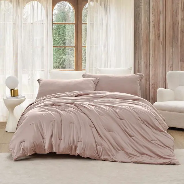 Alt view image 2 of 4 - Coma Inducer Satin Summer Oversized King Comforter Set - Bronzed Blush