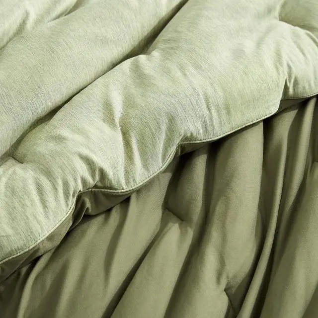 Alt view image 2 of 4 - Yoga Pants® - Coma Inducer® Oversized Queen Cooling Comforter Set - Military Green