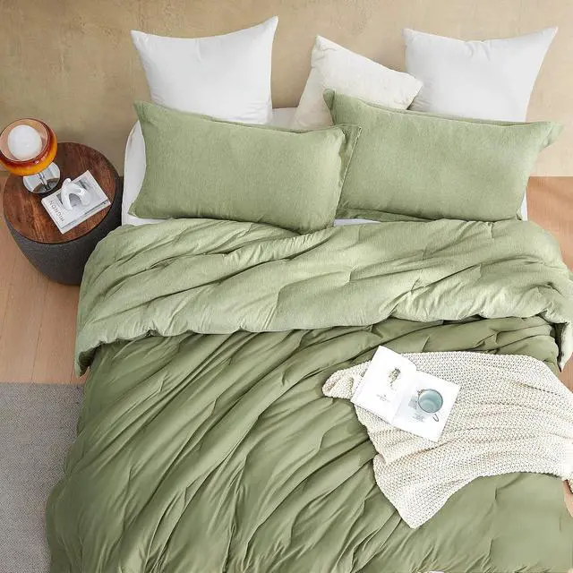 Alt view image 3 of 4 - Yoga Pants® - Coma Inducer® Oversized Queen Cooling Comforter Set - Military Green