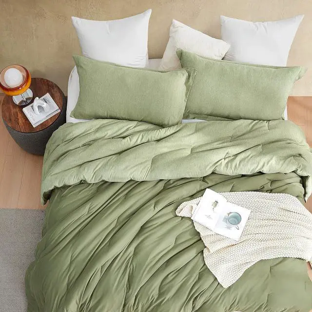 Alt view image 3 of 4 - Yoga Pants® - Coma Inducer® Oversized King Cooling Comforter Set - Military Green