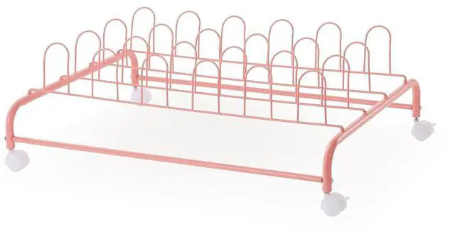Main image of Suprima® Underbed Shoe Holder with Wheels - Pink