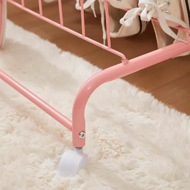 Alt view image 3 of 5 - Suprima® Underbed Shoe Holder with Wheels - Pink