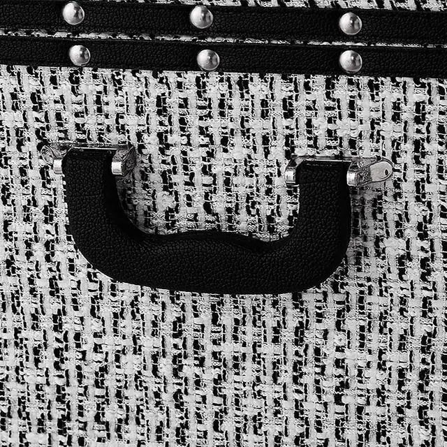 Alt view image 3 of 5 - Texture® Brand Trunk - White Threaded Black 29"L x 20"W x 14"H
