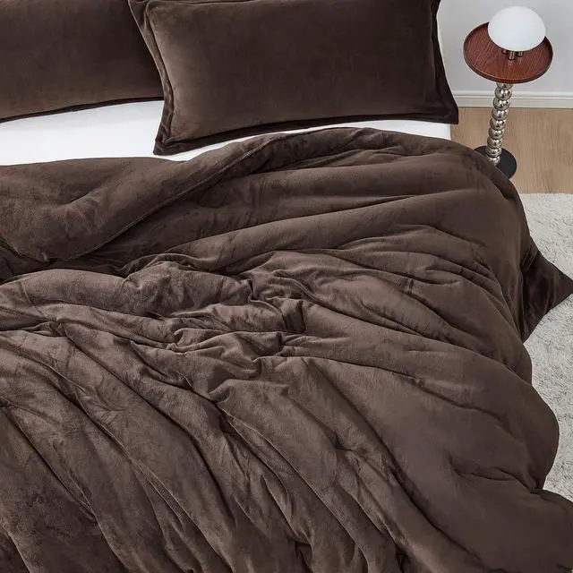 Alt view image 3 of 6 - Warmer Than Warm - Coma Inducer® Oversized Queen Comforter Set - Hot Fudge