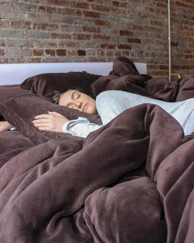 Alt view image 4 of 6 - Warmer Than Warm - Coma Inducer® Oversized Queen Comforter Set - Hot Fudge