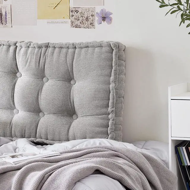 Alt view image 2 of 4 - Rainha - Ultra Thick Tufted College Headboard - Gray