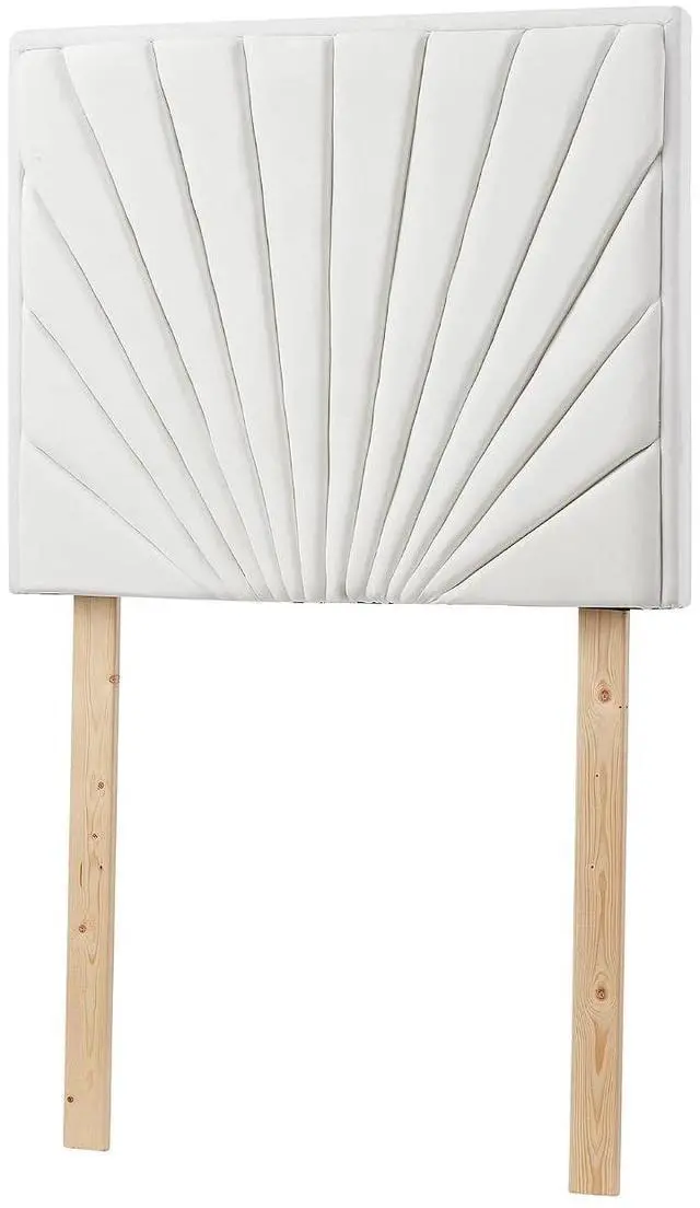 Main image of Tavira Allure® College Dorm Headboard with Legs - Sunrise Panel - Velvety White