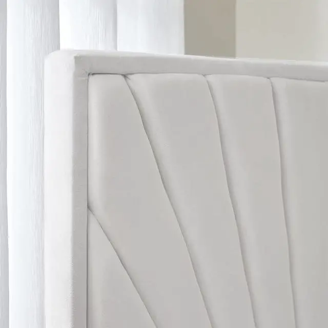 Alt view image 4 of 4 - Tavira Allure® College Dorm Headboard with Legs - Sunrise Panel - Velvety White