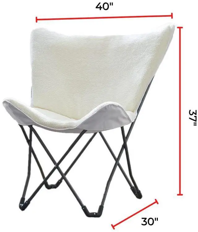 Alt view image 2 of 4 - Oversized Butterfly Chair - Comfy Cozy Pure White