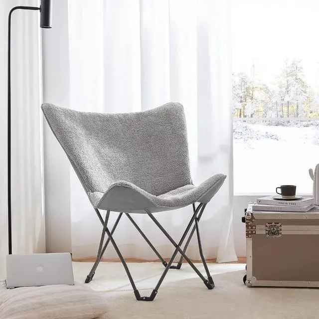 Main image of Oversized Butterfly Chair - Comfy Cozy Classic Gray