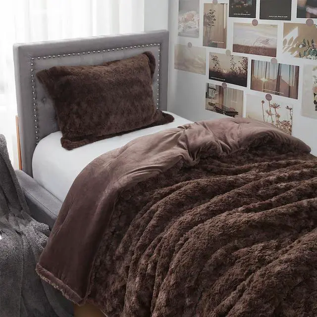 Main image of Fluffy Buffalo - Coma Inducer® Twin XL Comforter Set - Earthtone Brown