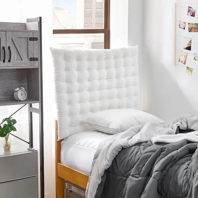 Alt view image 2 of 7 - Rainha Cushion Tufted College Headboard - White Velvet