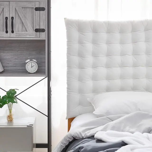 Alt view image 4 of 7 - Rainha Cushion Tufted College Headboard - White Velvet