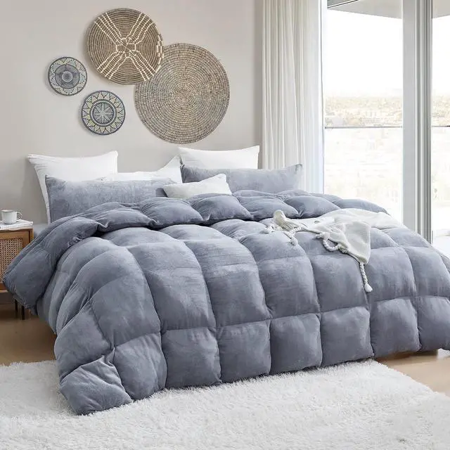 Main image of Boi He Thick® - Coma Inducer® Queen Oversized Comforter Set - Silver Gray | Experience Coma Worthy Sleep with Ultra Thick Extra Large Bedding
