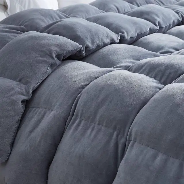 Alt view image 3 of 3 - Boi He Thick® - Coma Inducer® Queen Oversized Comforter Set - Silver Gray | Experience Coma Worthy Sleep with Ultra Thick Extra Large Bedding