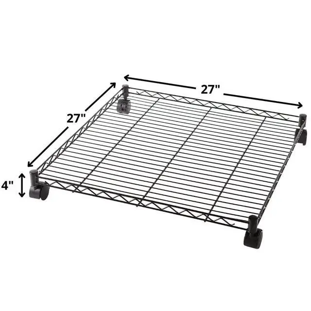 Alt view image 3 of 4 - Suprima Rolling Underbed Square Shelf - Black