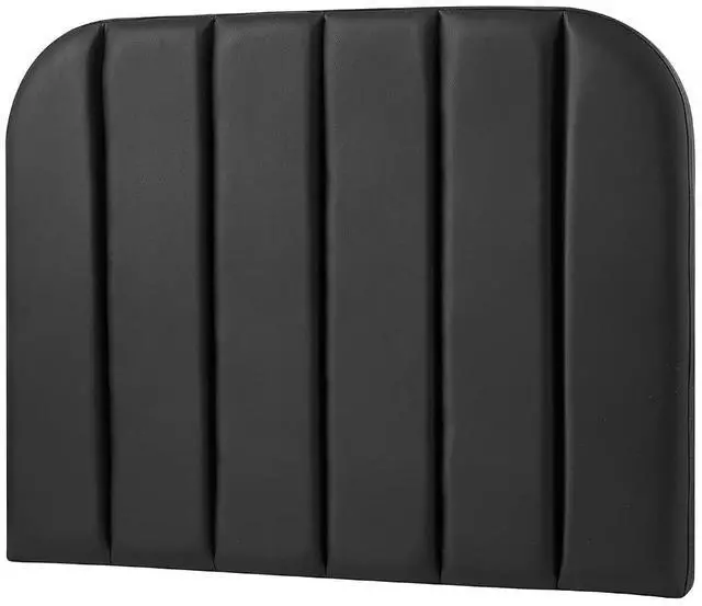 Main image of Tavira Allure® College Dorm Headboard - Bevel Panel - Faux Leather Black