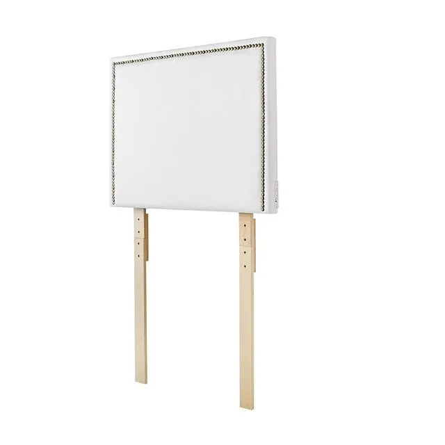 Alt view image 2 of 4 - Tavira Allure® College Dorm Right Side Outlet Headboard with Legs - Rivet Frame - White