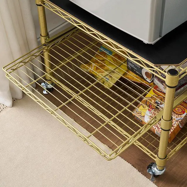 Alt view image 3 of 4 - Suprima Portable Mini Fridge Organizer - Gold